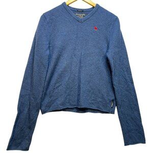 Abercrombie & Fitch Men's Muscle Wool Blend Sweater Size S Blue Stretch